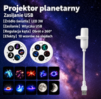 Projektor planetarny 10 wzorów USB