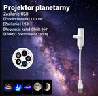 Projektor planetarny 5 wzorów USB