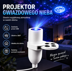 Mini Galaksik – Projektor Gwiazd Galaxy USB 360°